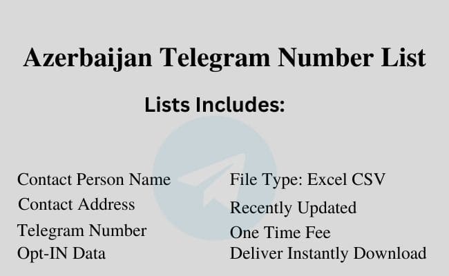 Azerbaijan telegram number list