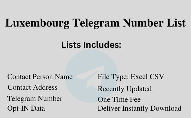 Luxembourg telegram number list