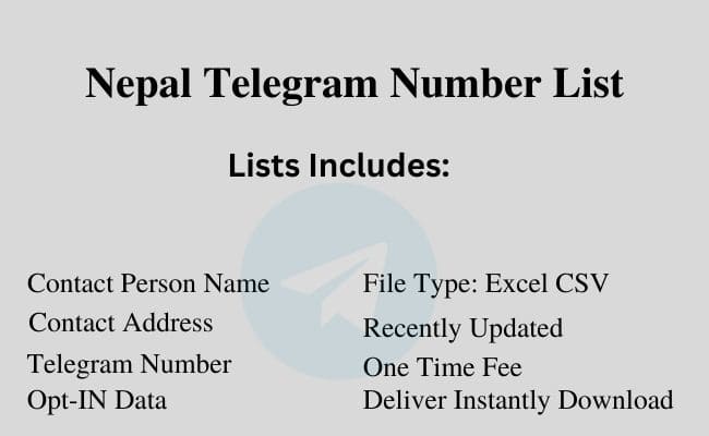 Nepal telegram number list