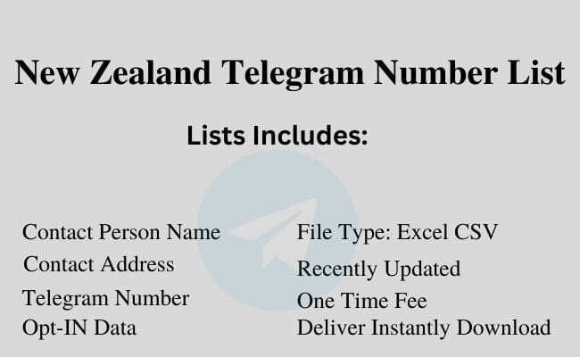 New Zealand telegram number list