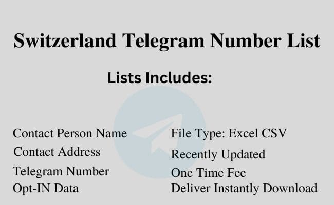 Switzerland telegram number list