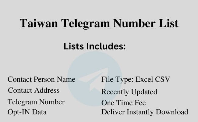 Taiwan telegram number list