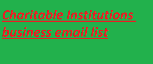 Charitable Institutions Email Activer Data