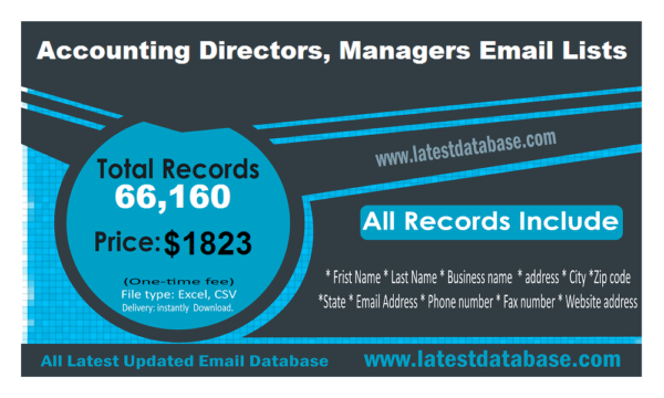 Accounting Directors, Managers Email Activer Datas