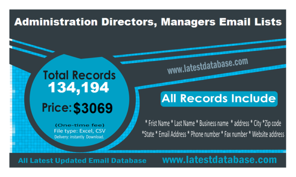 Administration Directors, Managers Email Activer Datas