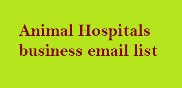 Animal Hospitals Email Activer Data