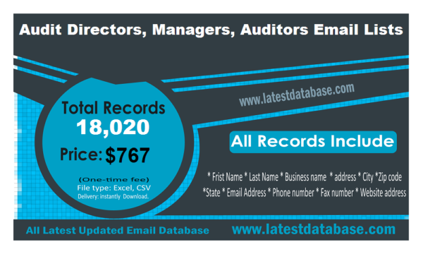 Audit Directors, Managers, Auditors Email Activer Datas