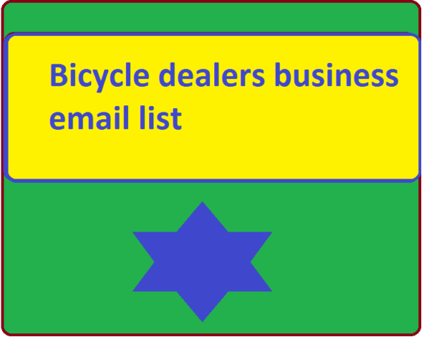 Bicycle dealers Email Activer Data