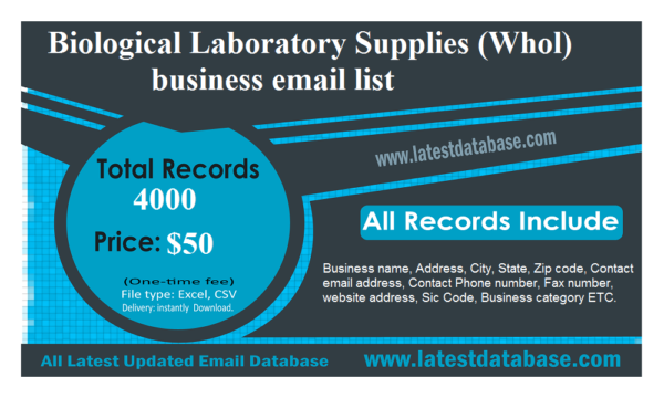 Biological Laboratory Supplies (Whol) Email Activer Data