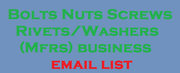 Bolts Nuts Screws Rivets Washers (Mfrs) Email Activer Data