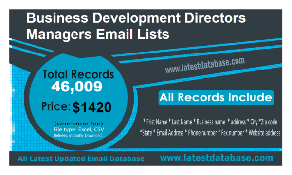 Business Development Directors Managers Email Activer Datas