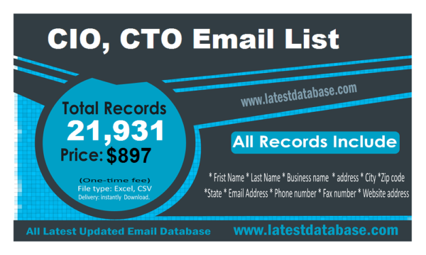 CIO, CTO Email Activer Data