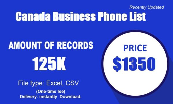 Canada Business Phone Number Data