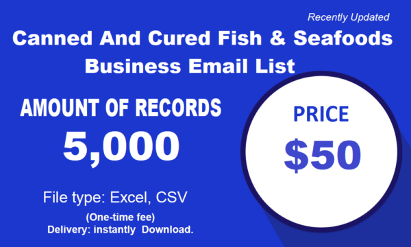 Canned and Cured Fish and Seafoods Email Activer Data