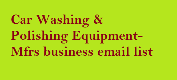 Car Washing & Polishing Email Activer Data