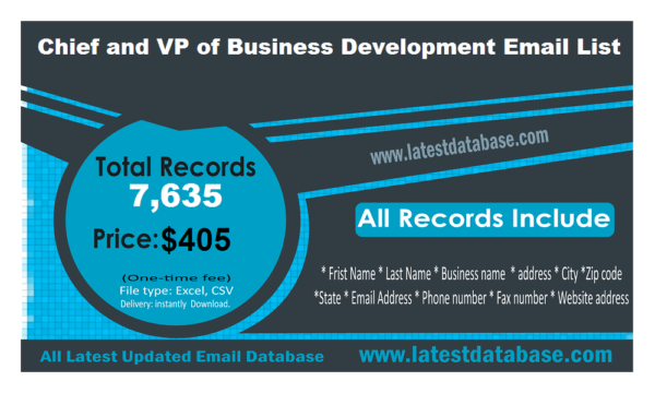 Chief and VP of Business Development Email Activer Data