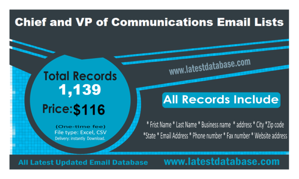 Chief and VP of Communications Email Activer Datas