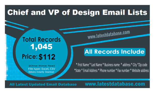 Chief and VP of Design Email Activer Datas