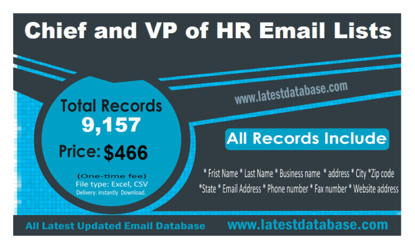 Chief and VP of HR Email Activer Datas