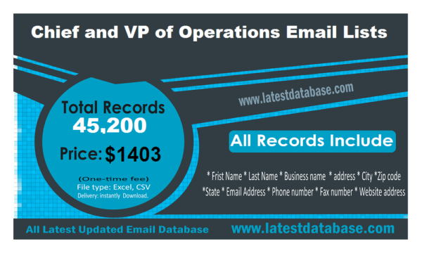 Chief and VP of Operations Email Activer Datas