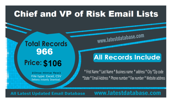 Chief and VP of Risk Email Activer Datas