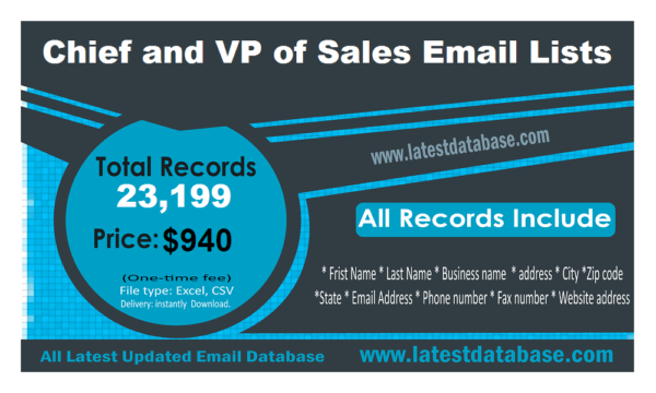 Chief and VP of Sales Email Activer Datas