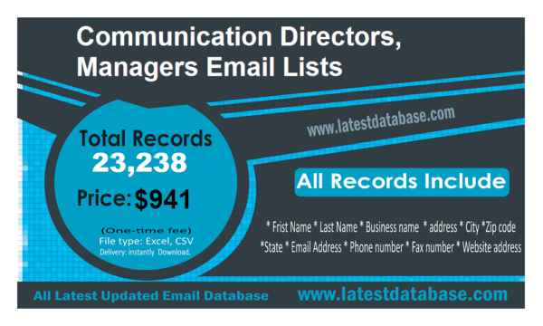 Communication Directors Managers Email Activer Datas