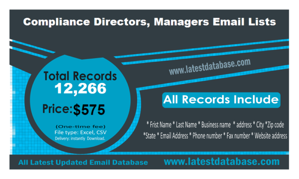 Compliance Directors, Managers Email Activer Datas