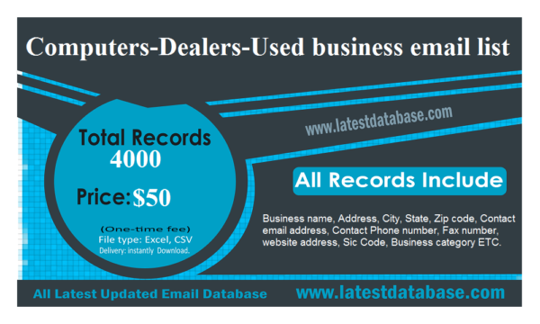 Computers-Dealers-Used Email Activer Data