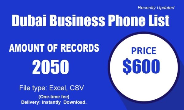 Dubai Business Phone Number Data