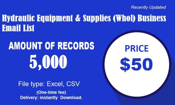 Hydraulic Equipment & Supplies (Whol) Email Activer Data