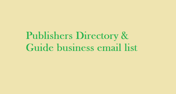 Publishers-Directory & Guide Email Activer Data