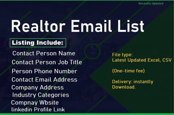 Realtor Email Activer Data