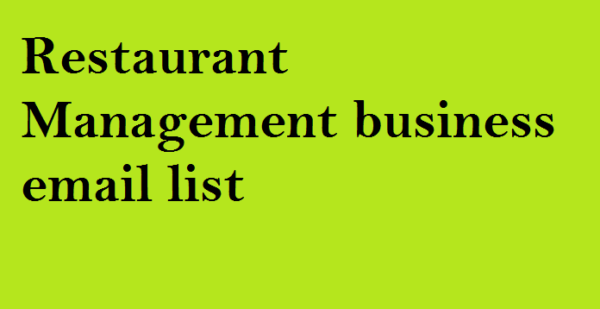 Restaurant Management Email Activer Data