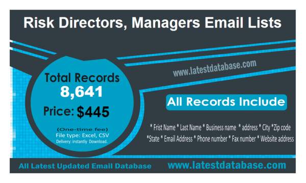 Risk Directors, Managers Email Activer Datas