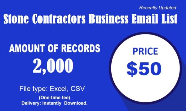 Stone Contractors Email Activer Data