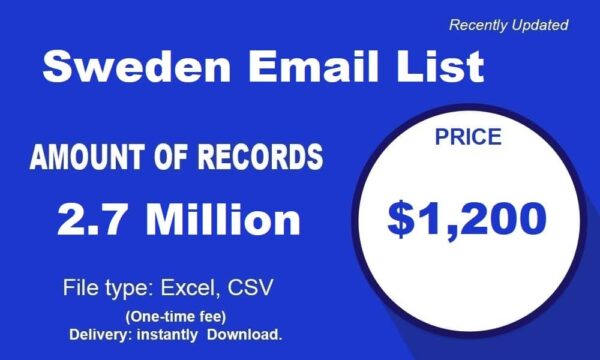 Sweden Email Activer Data