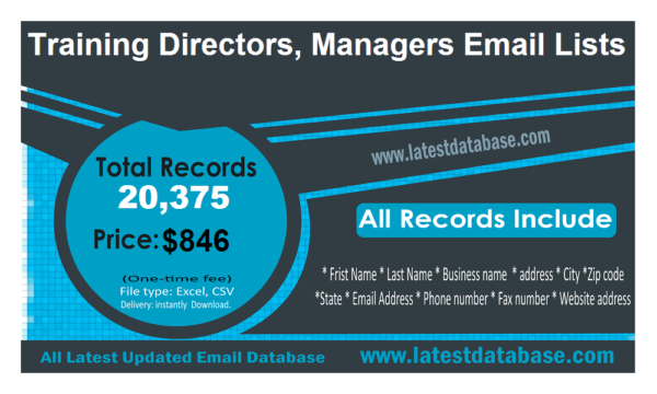 Training Directors, Managers Email Activer Datas