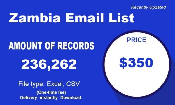 Zambia Email Activer Datas