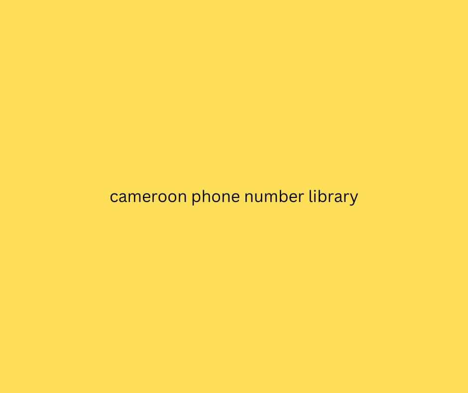 cameroon phone number library